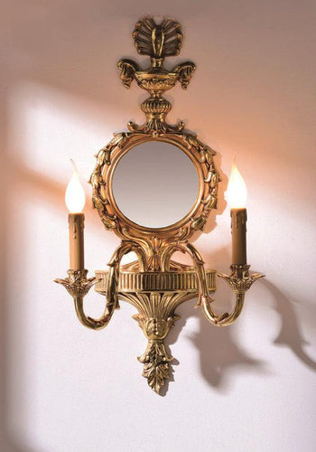 Emery classic wall light sconce made from brass in gold finish